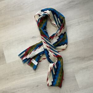 A Smithsonian Institution Reproduction Colorful Womens Geometric Scarf 57 X 14